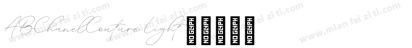 ABChanelCouture Light字体转换